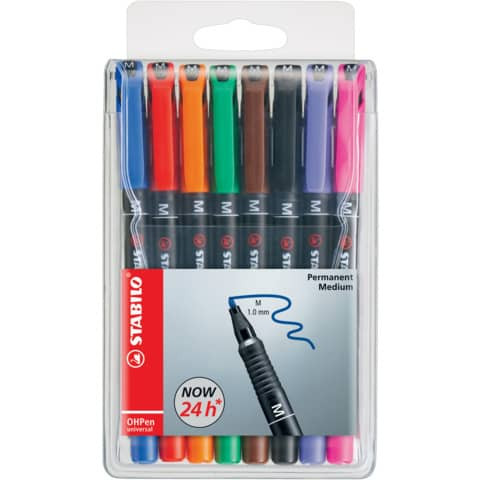 Folienstift OHPen M Etui 8 Farben STABILO 843/8 permanent