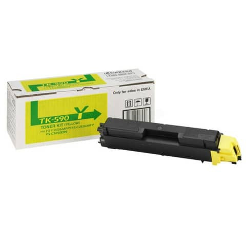 Original Kyocera Toner-Kit gelb (02KVANL0,0T2KVANL,1T02KVANL0,2KVANL0,T2KVANL,TK-590Y)