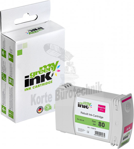 my green ink Tintenpatrone magenta (132674) ersetzt C4847A, 80