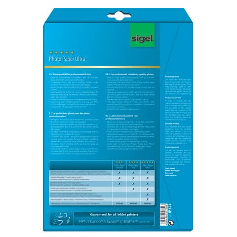 Inkjet Fotopapier Ultra A4 SIGEL IP672 matt 20BL 260g