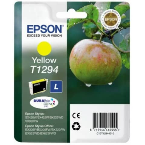 Original Epson Tintenpatrone gelb (C13T12944012,T1294,T12944012)