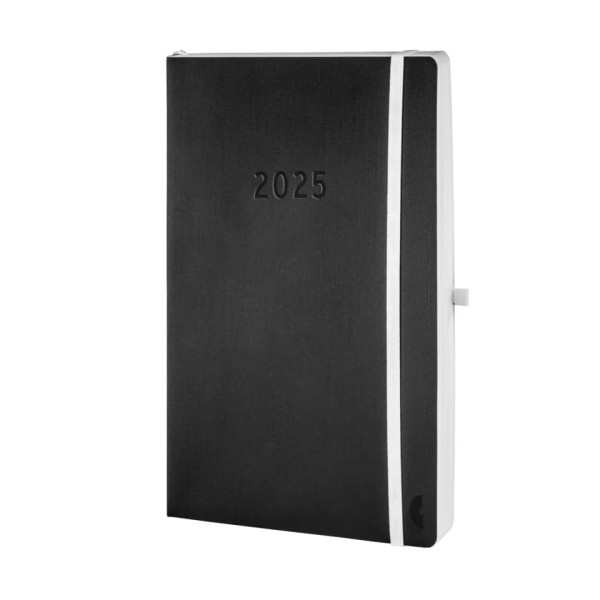 Buchkalender Softcover A5 2025 schwarz CHRONOPLAN 50925