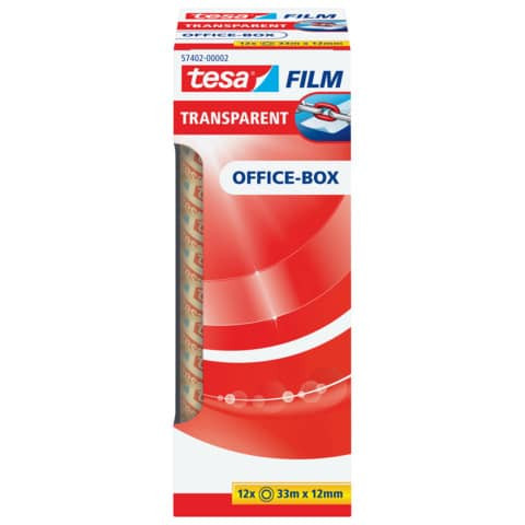 Klebefilm Office Box - transparent, 12 mm x 33 m, 12 Rollen