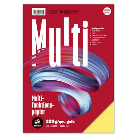 Multifunktionspapier 7X PLUS - A4, 120 g/qm, gelb, 35 Blatt