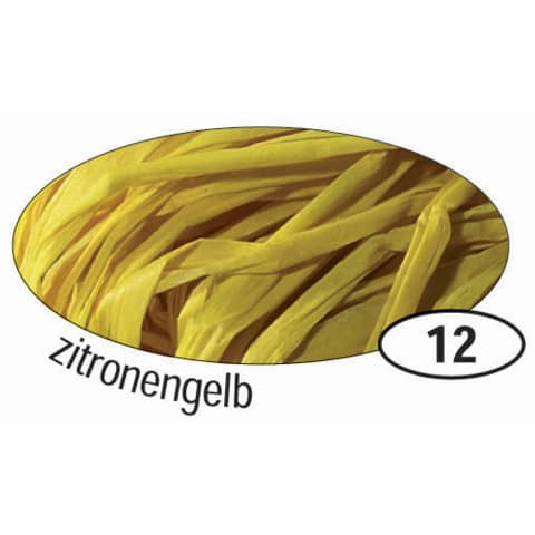 Bast Raffia matt zitronengelb FOLIA 9012 50g Naturbast