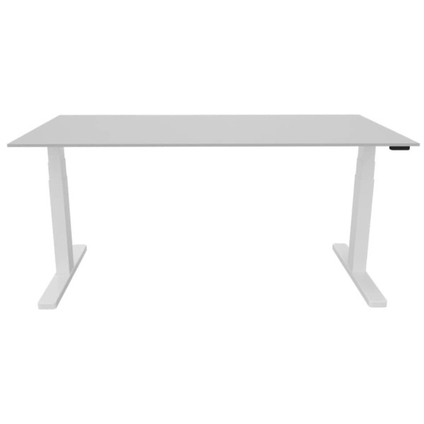 Schreibtisch elektrisch höhenverstellbar, 160x80cm, grau/weiß Q-CONNECT KF14151