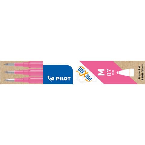 Tintenrollermine FriXion BLS-FR7 - 0,4 mm, pink, 3er Pack