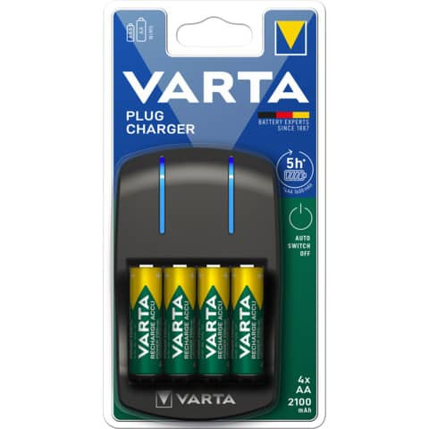 Ladegerät Plug Charger - inkl. 4 Mignon (AA) 2.100 mAh Readytouse Akku