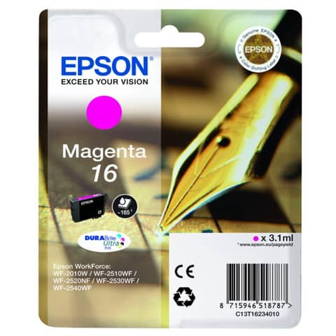 Original Epson Tintenpatrone magenta (C13T16234012,16,T1623,T16234012)