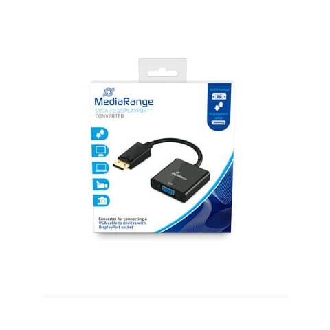 SVGA auf DisplayPort™ Konverter - VGA Buchse/DP Stecker, 15 cm, schwarz