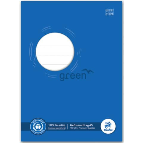 Heftschoner A5 150g blau Recyclingpapier STAUFEN GREEN 794004501