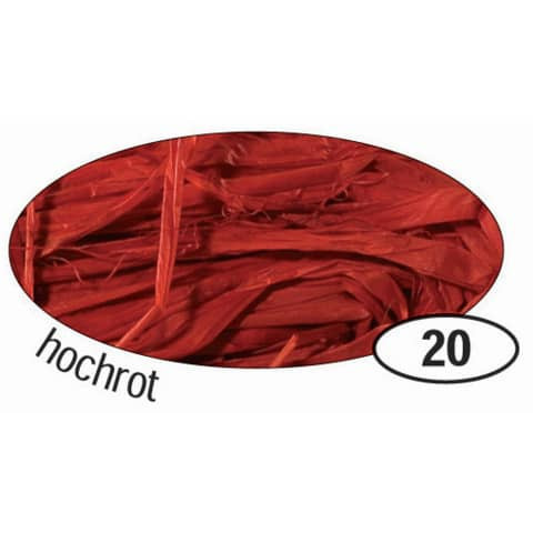 Bast Raffia matt hochrot FOLIA 9020 50g Naturbast