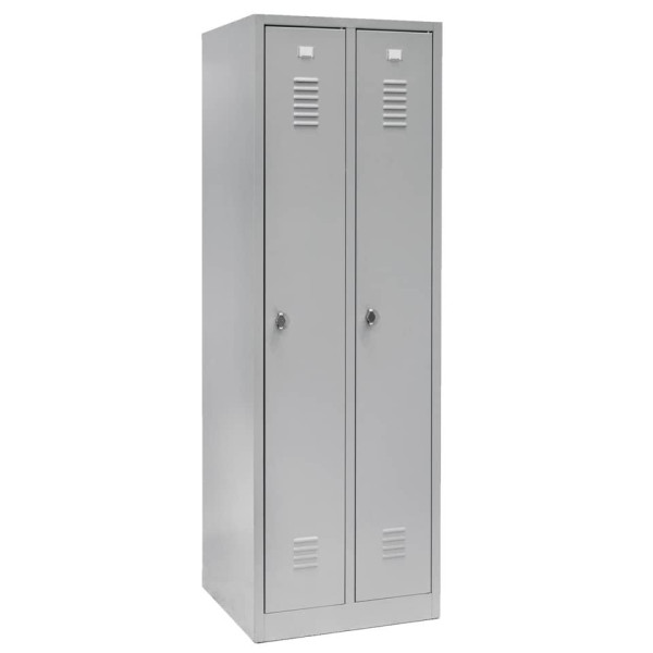 Garderobenschrank, 2 Abteile, Stahl, grau Q-CONNECT KF14186