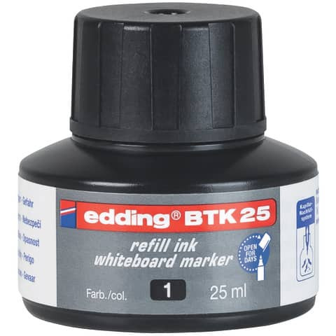 BTK 25 Nachfülltusche - für Boardmarker, 25 ml, schwarz